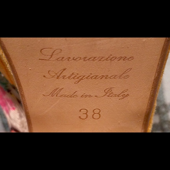 NWT Alberto Moretti ankle booties yellow platform - Picture 7 of 7